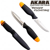 Нож рыболовный Akara Stainless Steel Reiger Floating 26 см , нетонущий, в чехле