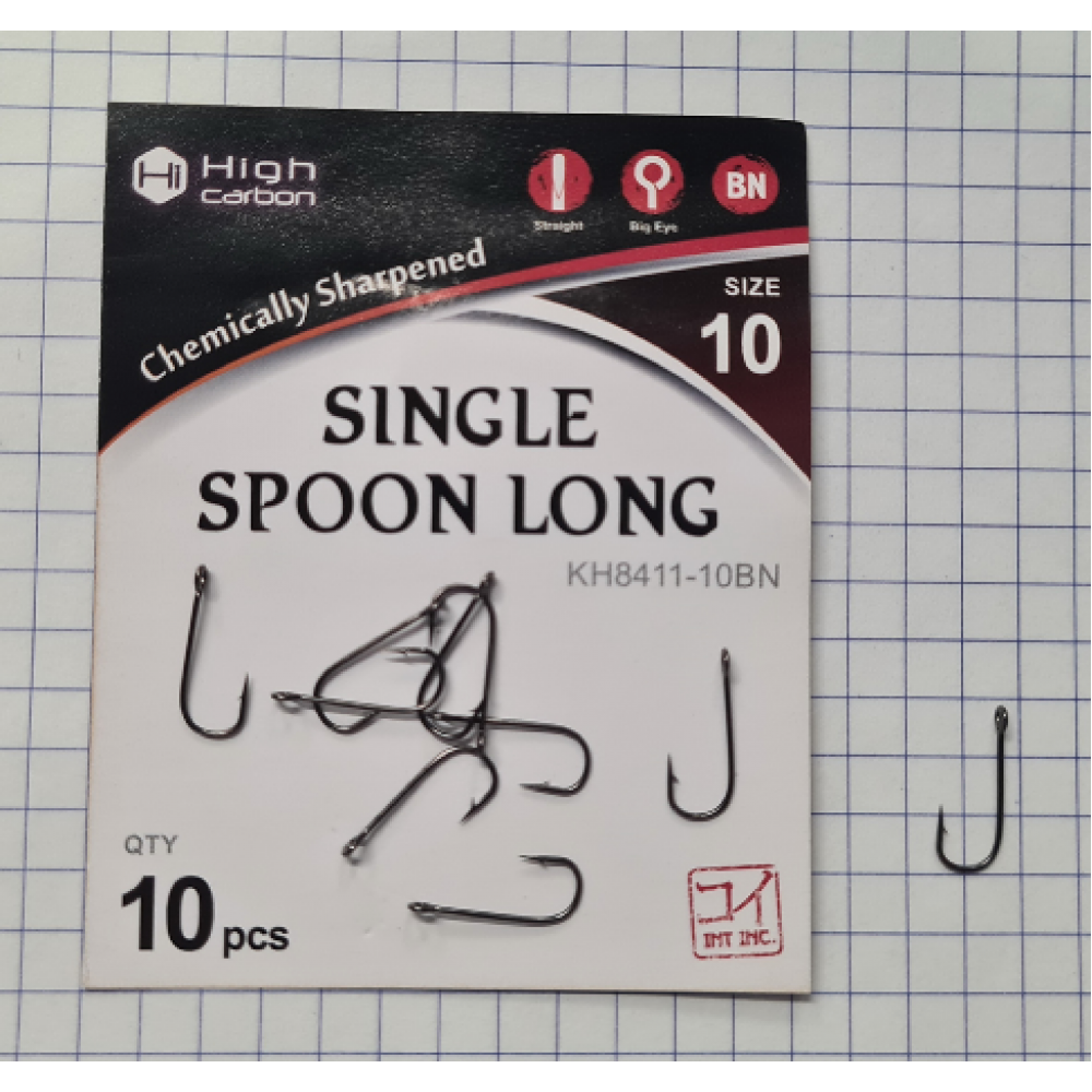 Крючки KOI Single Spoon Long размер 10 цвет BN 