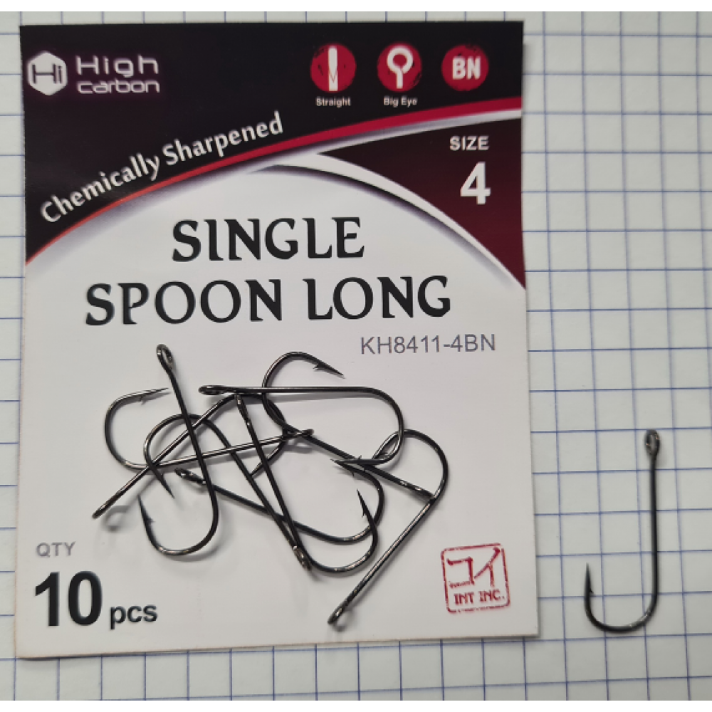 Крючки KOI Single Spoon Long размер 4 цвет BN 