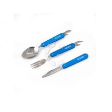 Набор складных столовых приборов "СЛЕДОПЫТ", в чехле (ложка, вилка, нож), на блистере PF-CWS-P51