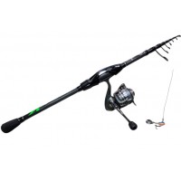 Спиннинг оснащенный телескопический Kaida SKYLARK 2.4 метра